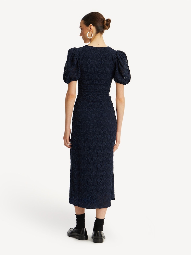 Rotate Blue Lace Puff Sleeve Dress - Image 2 of 6 Rotate Blue Lace Puff Sleeve Dress - Image 2 of 6
