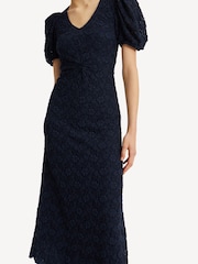 Rotate Blue Lace Puff Sleeve Dress - Image 4 of 6