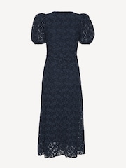 Rotate Blue Lace Puff Sleeve Dress - Image 6 of 6