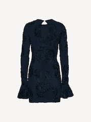 Rotate Blue 3D Mesh Mini Dress - Image 4 of 5