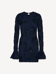 Rotate Blue 3D Mesh Mini Dress - Image 5 of 5