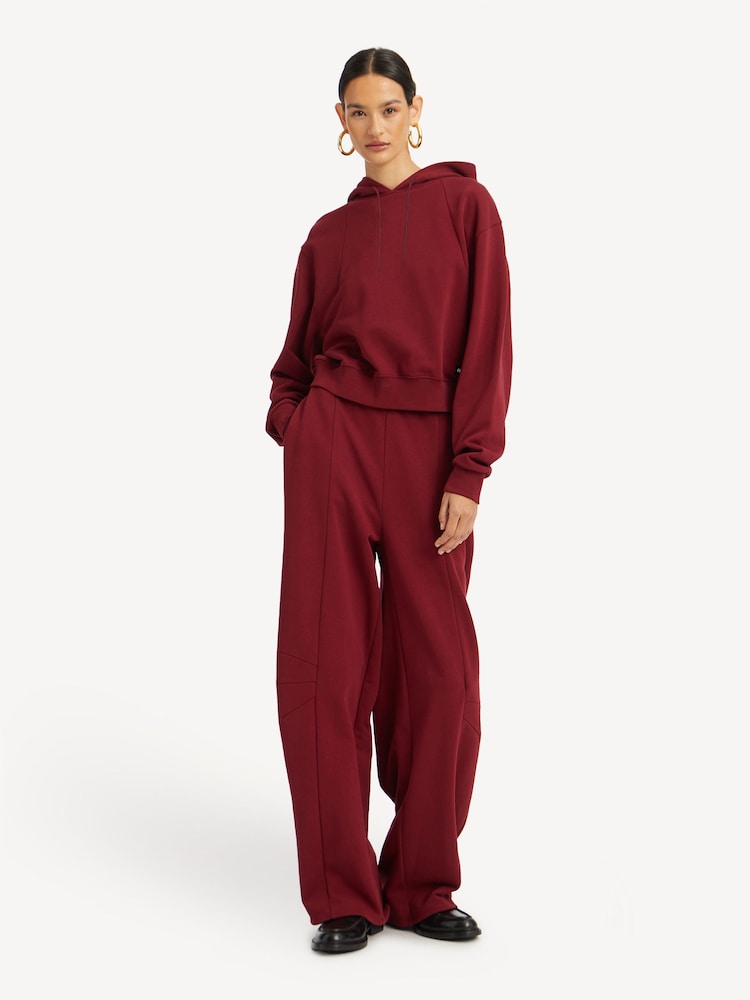 Rotate Red Terry Back 100% Cotton Joggers - Image 1 of 5