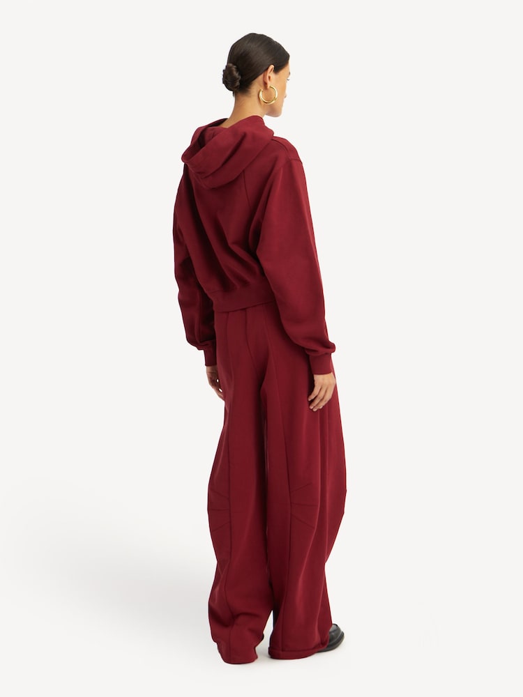 Rotate Red Terry Back 100% Cotton Joggers - Image 2 of 5
