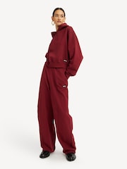 Rotate Red Terry Back 100% Cotton Joggers - Image 3 of 5