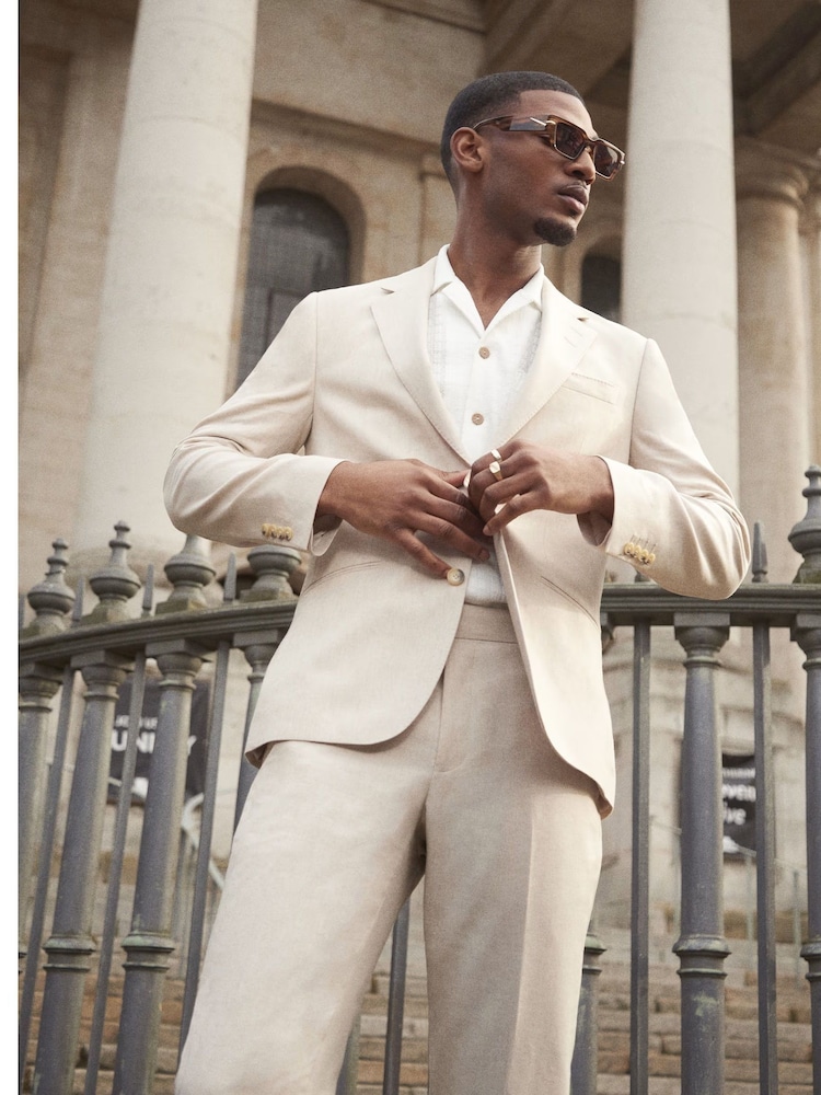 River Island Cream Suit Trousers - Image 1 of 6