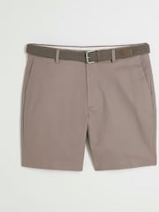 River Island Grey Belted Core Decal Chinos Shorts - Image 5 of 6