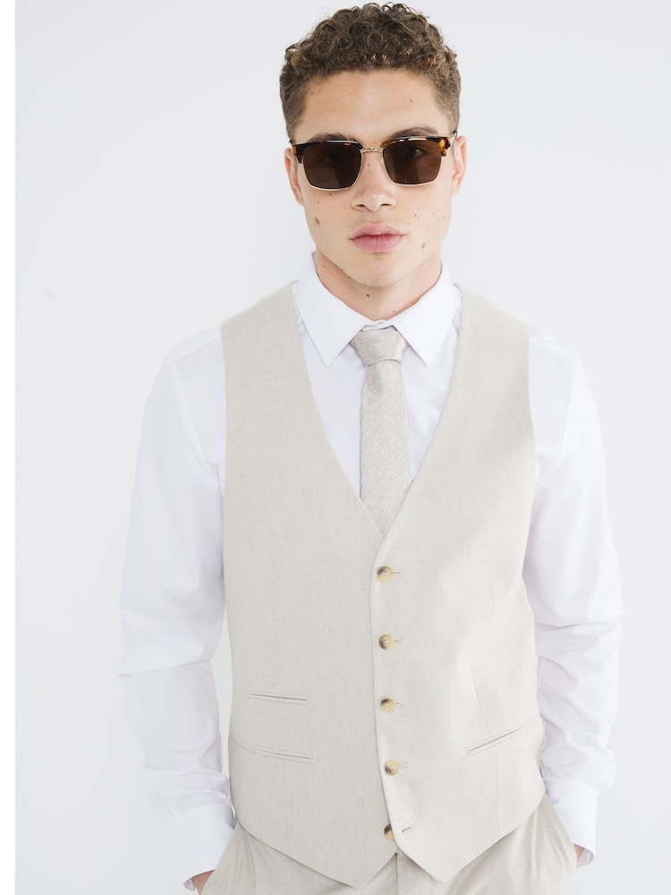 River Island Cream Waistcoat - Image 1 of 4