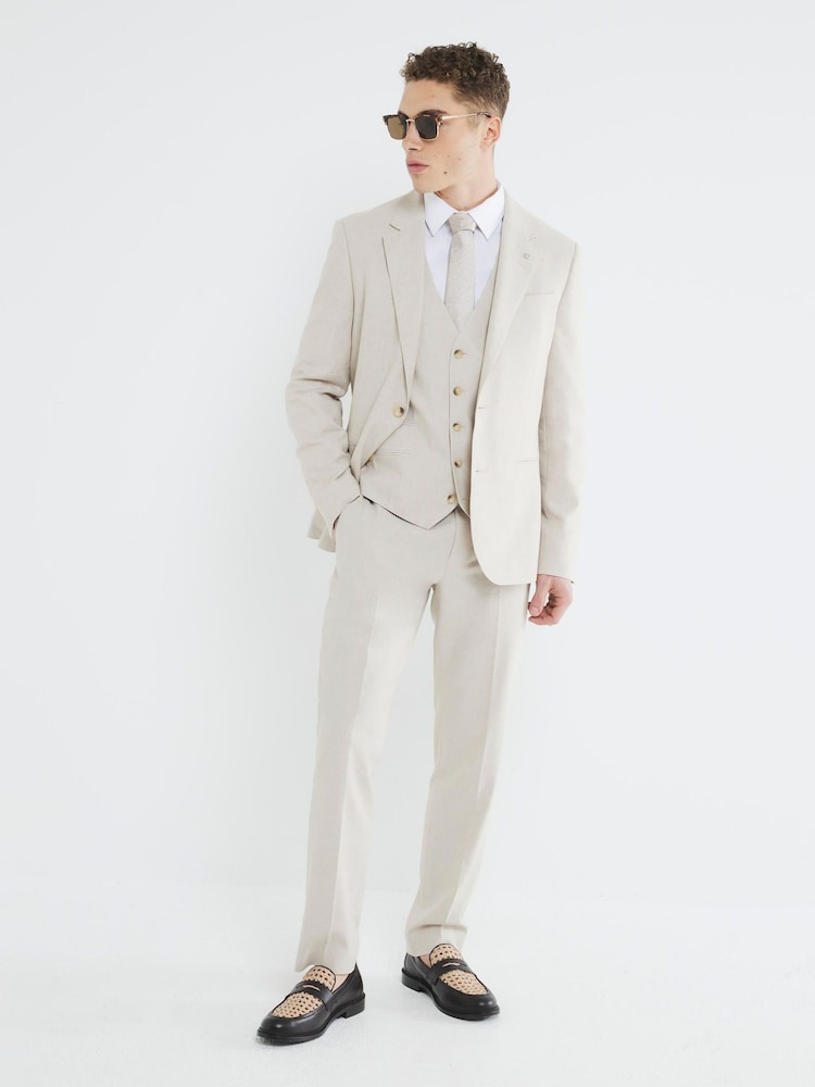 River Island Cream Waistcoat - Image 2 of 4 River Island Cream Waistcoat - Image 2 of 4