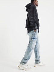 River Island Blue Cargo Relaxed Jeans - Image 3 of 6