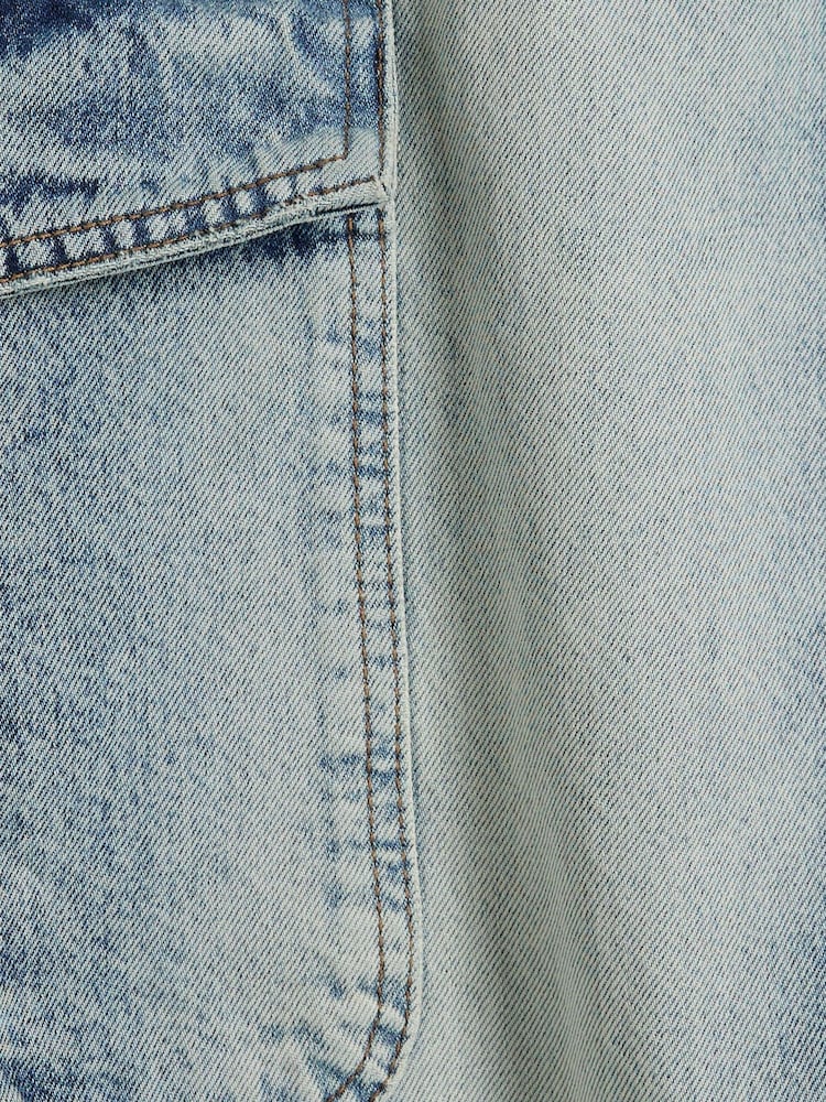 River Island Blue Cargo Relaxed Jeans - Image 6 of 6