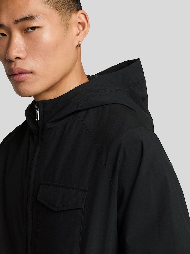 Lyle & Scott Black Hooded Shell Jacket - Image 2 of 5