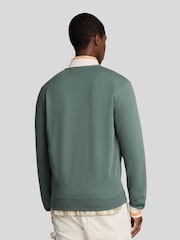 Lyle & Scott 100bomber % algodão Jersey com ponta meia Jacket - Imagem 3 de 5
