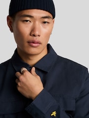 Lyle & Scott Blue Ripstop Overshirt - Image 4 of 5