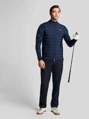 Lyle & Scott Blue Hybrid Quilted Golf Gilet - Image 2 of 5