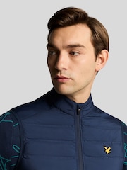 Lyle & Scott Blue Hybrid Quilted Golf Gilet - Image 4 of 5
