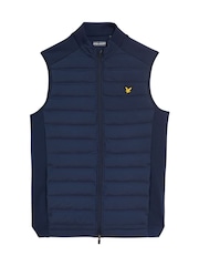 Lyle & Scott Blue Hybrid Quilted Golf Gilet - Image 5 of 5