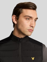 Lyle & Scott Black Hybrid Quilted Golf Gilet - Image 4 of 5