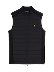 Lyle & Scott Black Hybrid Quilted Golf Gilet - Image 5 of 5