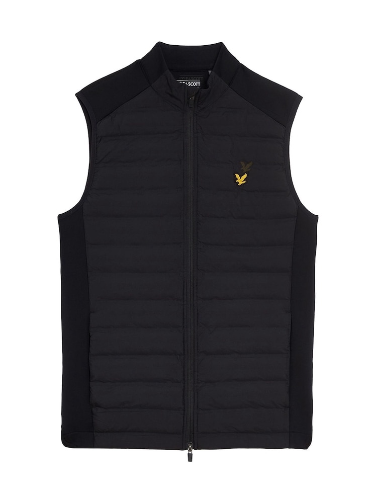 Lyle & Scott Black Hybrid Quilted Golf Gilet - Image 5 of 5