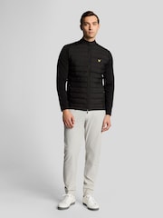 Lyle & Scott Black Hybrid Quilted Full Zip Golf Jacket - Image 2 of 5