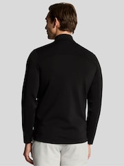 Lyle & Scott Black Hybrid Quilted Full Zip Golf Jacket - Image 3 of 5