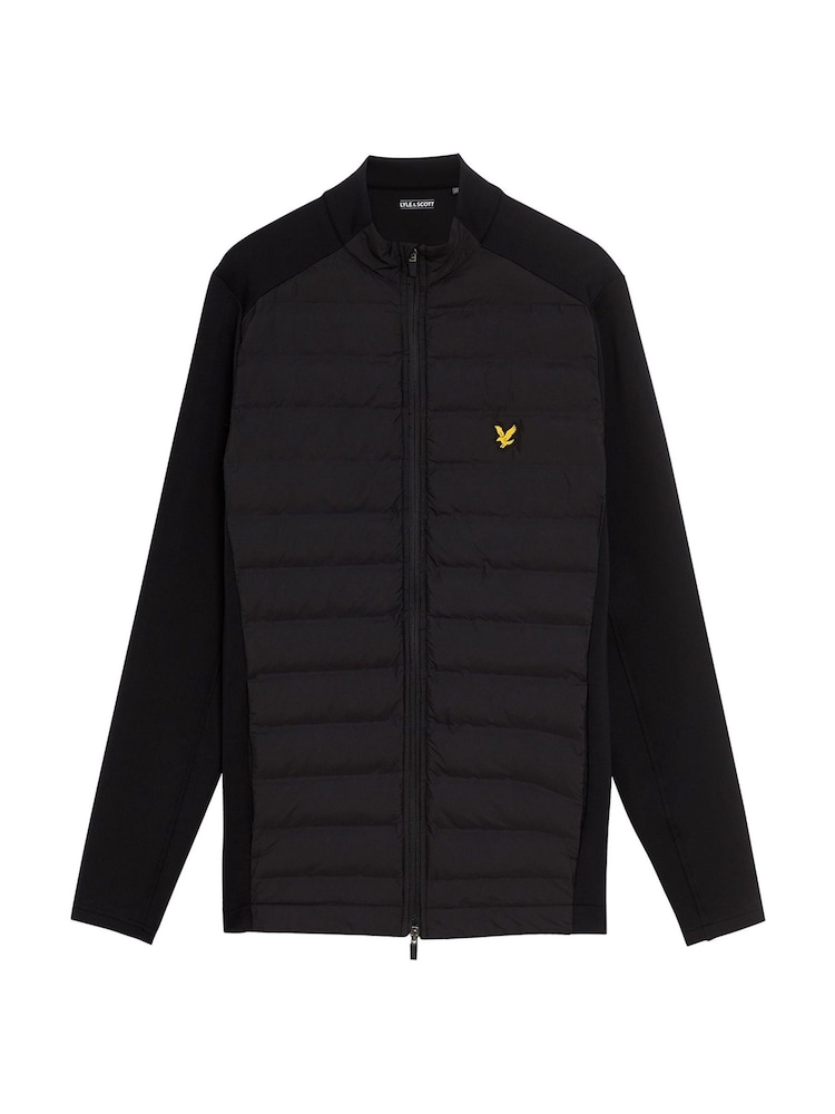 Lyle & Scott Black Hybrid Quilted Full Zip Golf Jacket - Image 5 of 5