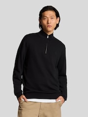Lyle & Scott Black Tailored Zip Through Overshirt - Image 1 of 5