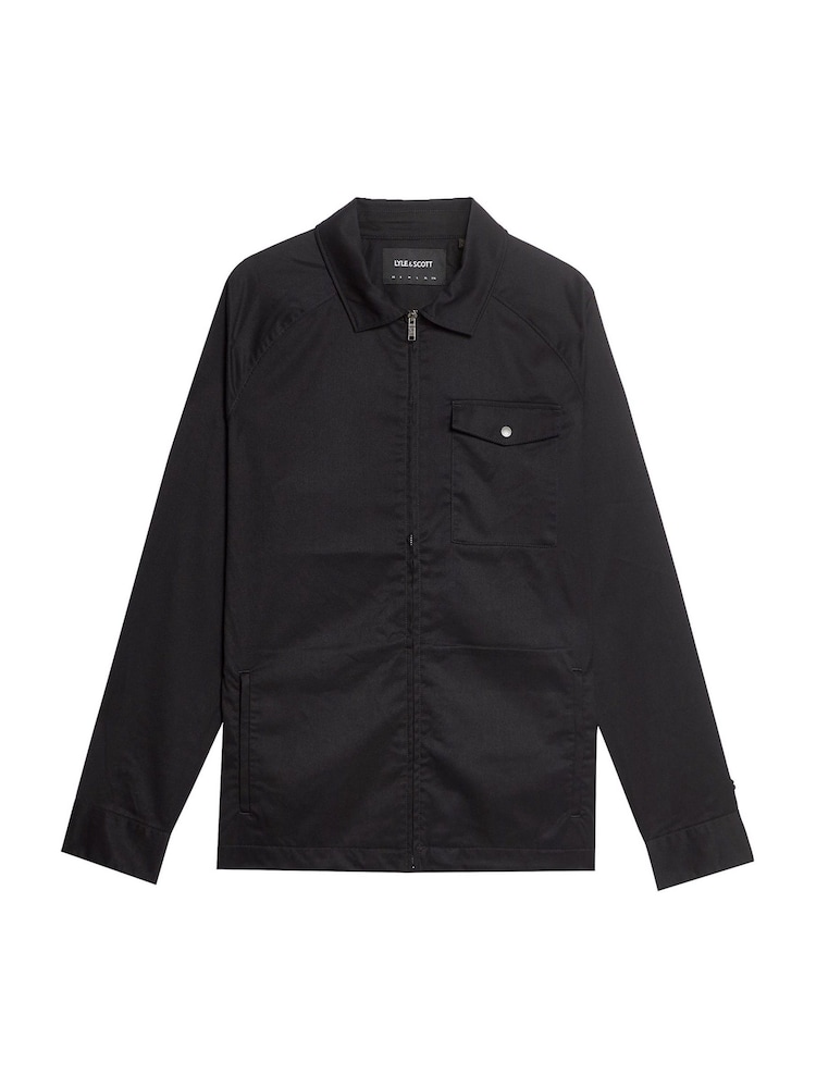 Lyle & Scott Black Tailored Zip Through Overshirt - Image 5 of 5