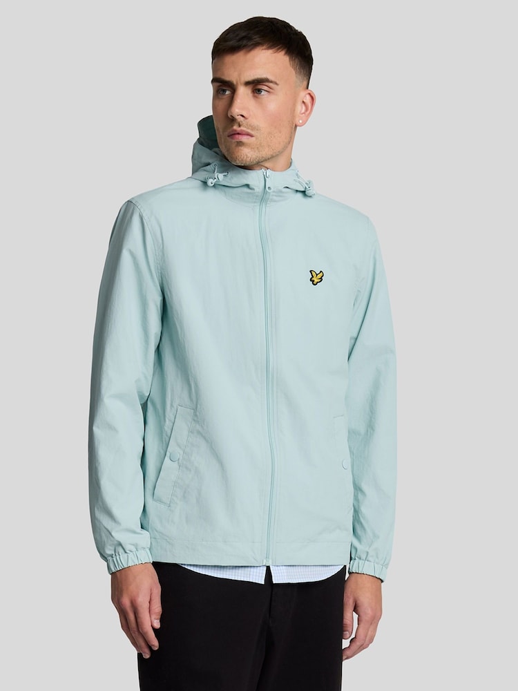 Lyle & Scott Blue Zip Through Hooded Jacket - Image 1 of 5