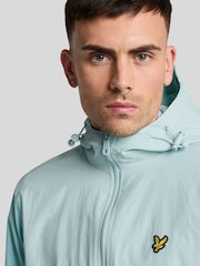 Lyle & Scott Blue Zip Through Hooded Jacket - Image 4 of 5