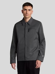 Lyle & Scott Grey Tech Twill Overshirt - Image 1 of 5