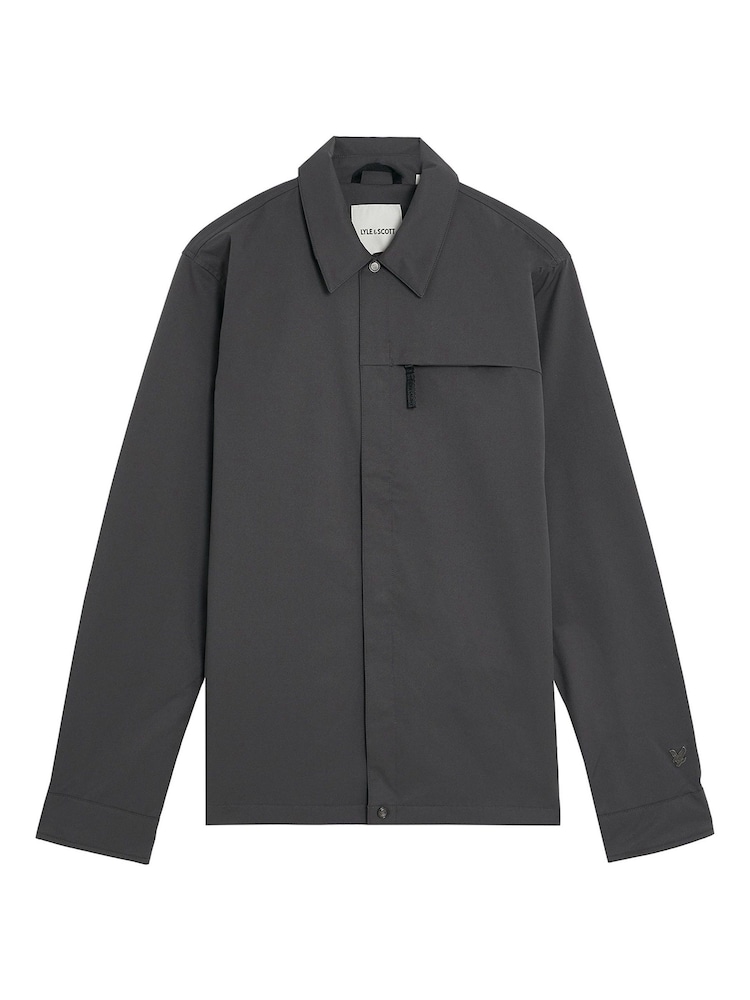 Lyle & Scott Grey Tech Twill Overshirt - Image 5 of 5