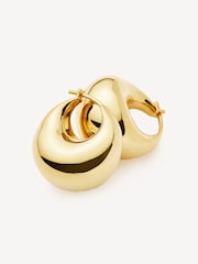 Missoma Gold Tone Small Sculptural Chubby Dome Hoop Earrings - Image 1 of 4