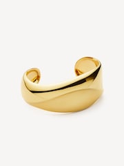 Missoma Gold Tone Sculptural Ridge Molten Cuff Bracelet - Image 1 of 5