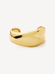 Missoma Gold Tone Sculptural Ridge Molten Cuff Bracelet - Image 2 of 5