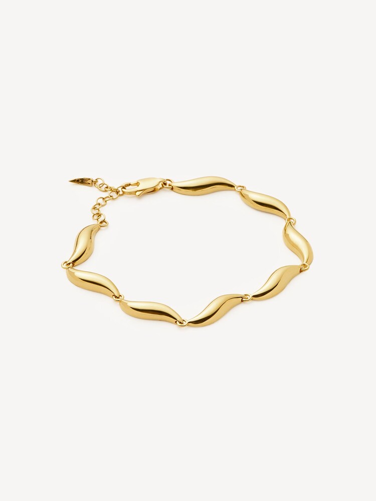Missoma Gold Plated Savi Signature Link Chain Bracelet - Image 2 of 6