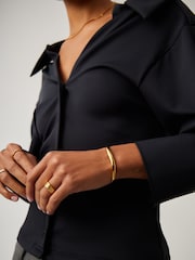 Missoma Gold Plated Savi Signature Hinged Bangle - Image 4 of 6