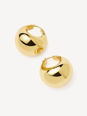Missoma Gold Tone Medium Sculptural Chubby Dome Hoop Earrings - Image 1 of 4