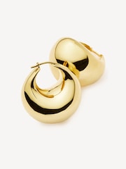 Missoma Gold Tone Medium Sculptural Chubby Dome Hoop Earrings - Image 3 of 4