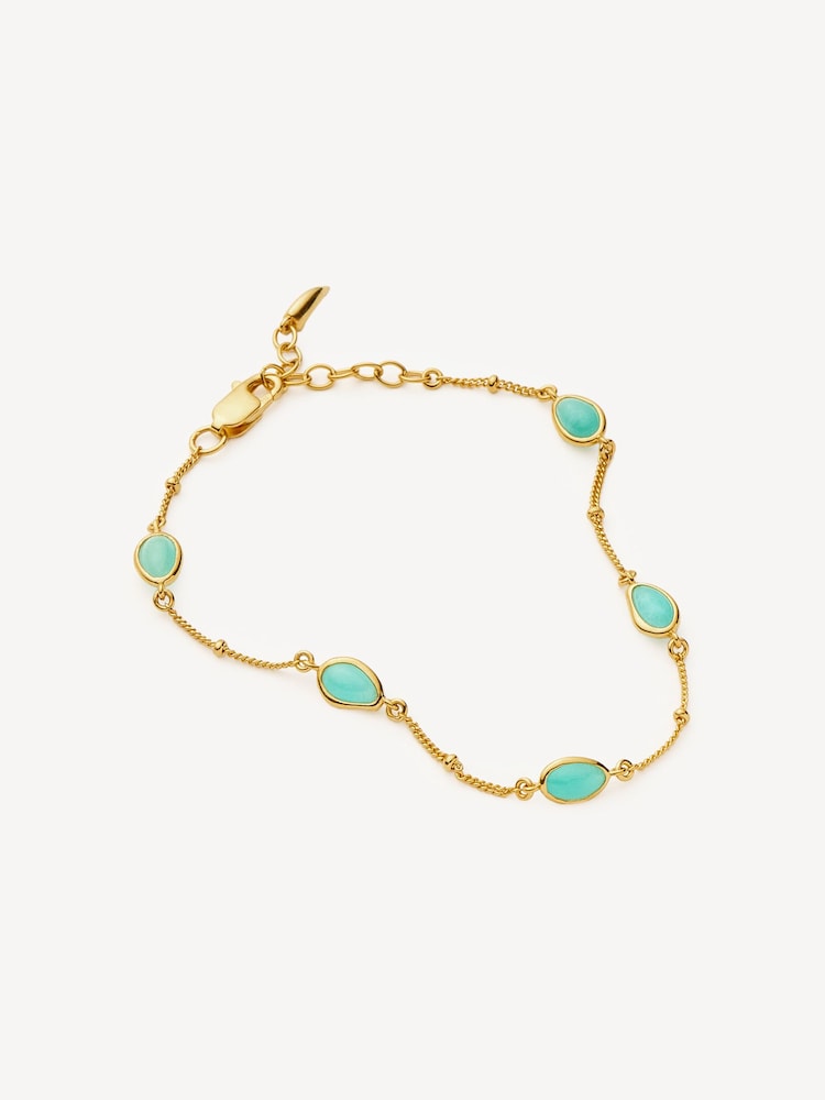 Missoma Gold Tone Magma Gemstone Charm Bracelet - Image 2 of 4