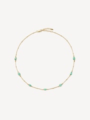 Missoma Gold Plated Magma Gemstone Charm Choker Necklace - Image 1 of 5