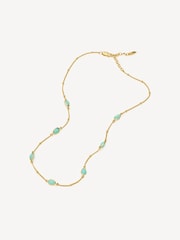 Missoma Gold Plated Magma Gemstone Charm Choker Necklace - Image 2 of 5