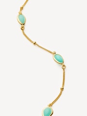 Missoma Gold Plated Magma Gemstone Charm Choker Necklace - Image 3 of 5