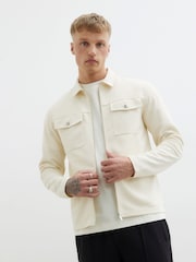 River Island Cream Slim Fit Double Pocket Jacket - Image 1 of 4