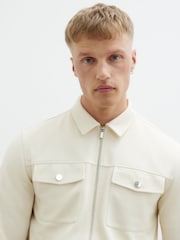 River Island Cream Slim Fit Double Pocket Jacket - Image 2 of 4