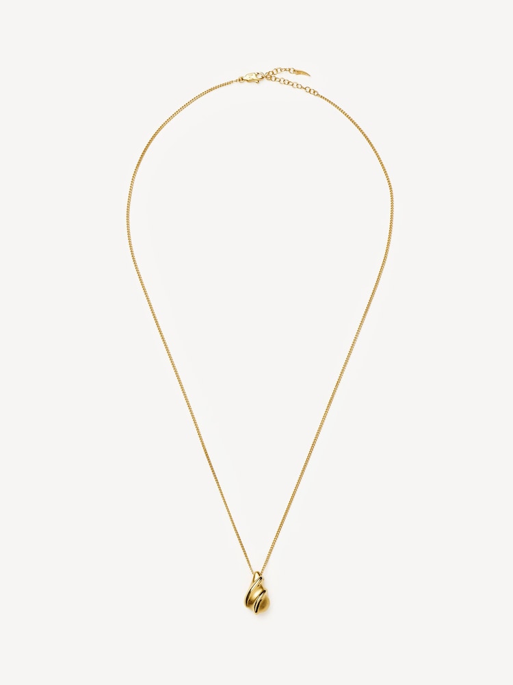 Missoma Gold Tone Savi Ridge Droplet Pendant Necklace - Image 1 of 7