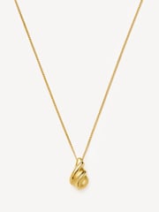 Missoma Gold Tone Savi Ridge Droplet Pendant Necklace - Image 2 of 7