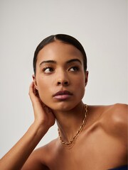 Missoma Gold Tone Savi Signature Link Chain Necklace - Image 4 of 7