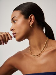 Missoma Gold Tone Savi Signature Link Chain Necklace - Image 6 of 7