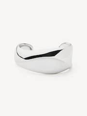 Missoma Silver Tone Sculptural Ridge Molten Cuff Bracelet - Image 1 of 5